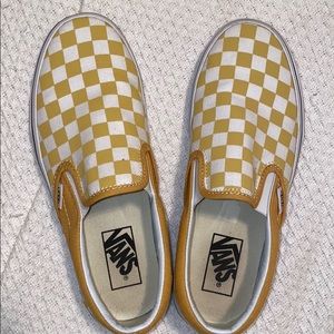 Yellow slip on Vans